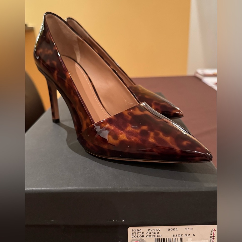 Tortoise Shell Patent Leather Heels